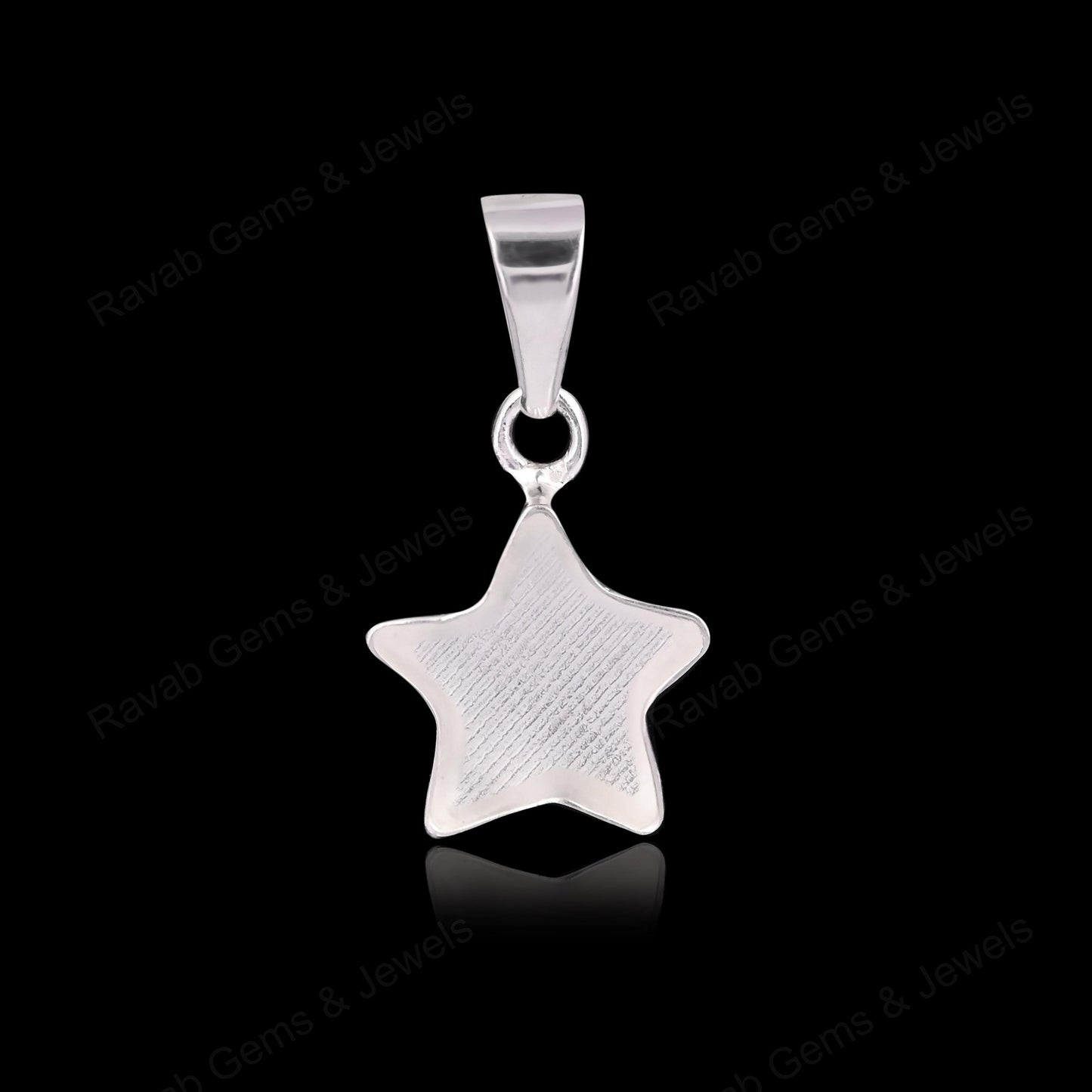 Pure 925 Sterling Silver 10mm Star Semi Mounting Charm Pendant Blank Bezel Setting for Keepsake Breastmilk DIY Jewelry Findings
