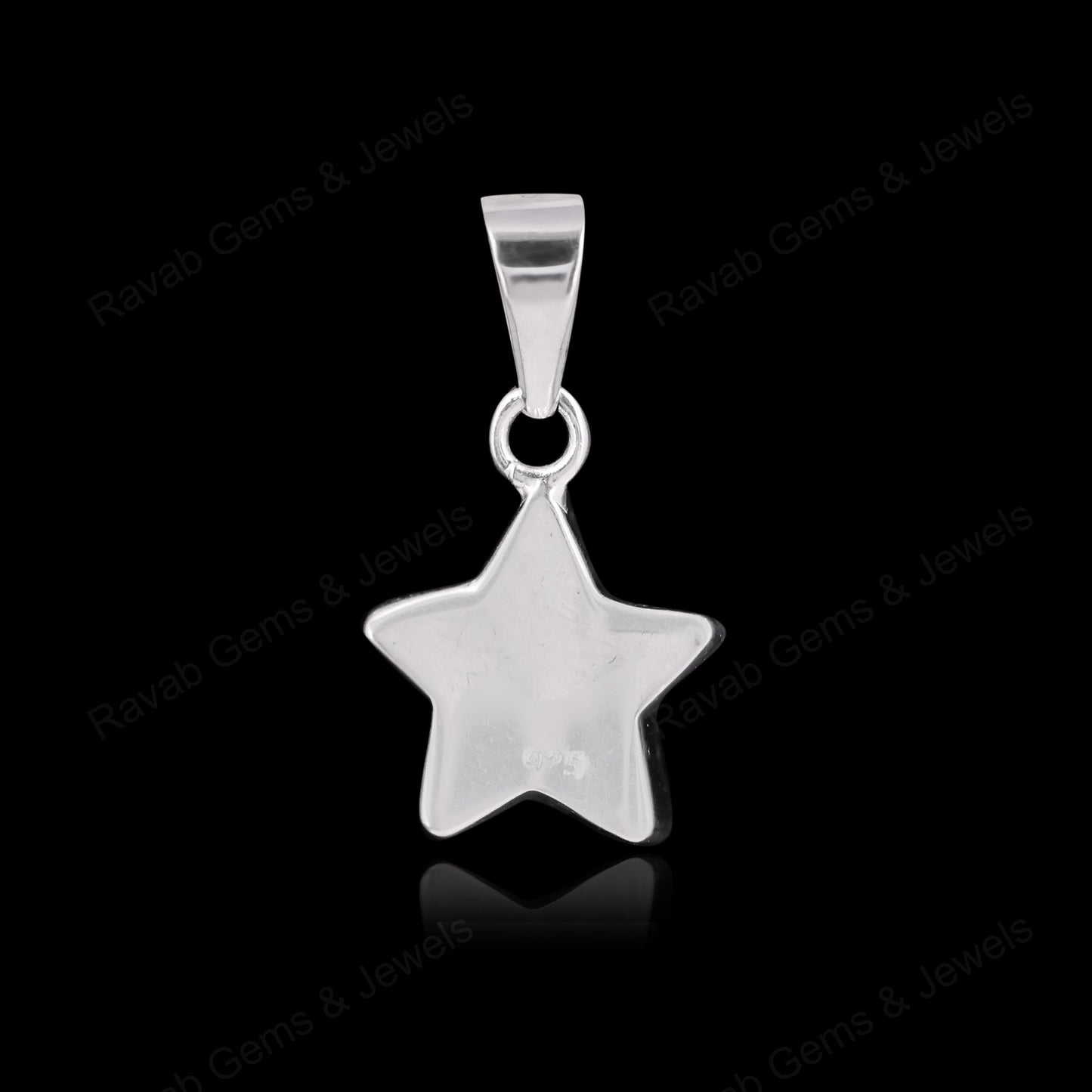 Pure 925 Sterling Silver 10mm Star Semi Mounting Charm Pendant Blank Bezel Setting for Keepsake Breastmilk DIY Jewelry Findings
