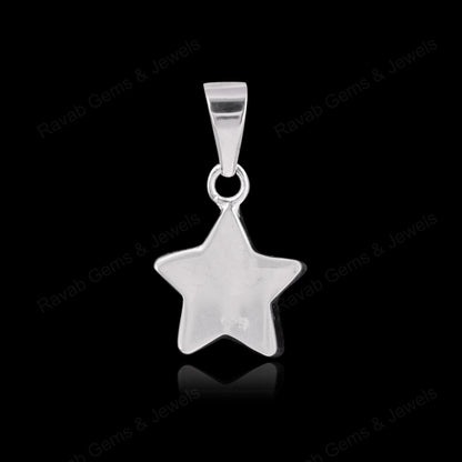 Pure 925 Sterling Silver 10mm Star Semi Mounting Charm Pendant Blank Bezel Setting for Keepsake Breastmilk DIY Jewelry Findings