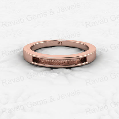 Top Quality Solid 925 Sterling Silver 18k Gold Filled Semi Mount Ring Good for Ashes & Resin Work Breastmilk Keepsake Jewelry