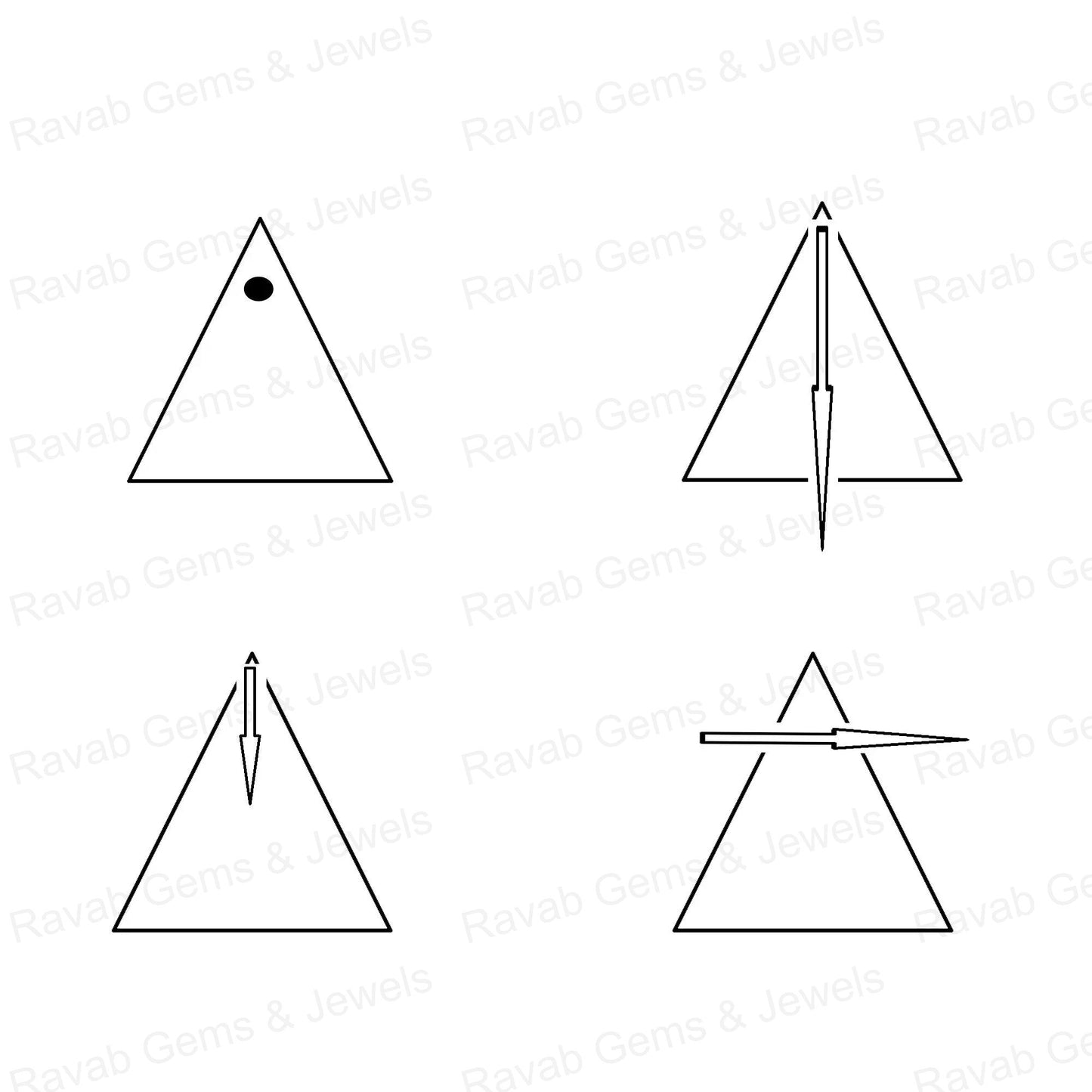 Amazonite Copper 12mm Triangle Shape Flat Calibrated Gemstone, Loose Beads Stone For Jewelry Earring Making- 2 Pcs Set All Sizes Available