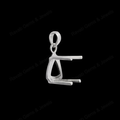 Superb 925 Sterling Silver 10mm Round Shape Semi-Mount Blank Setting Ring Good For Ashes & Resin Fill Keepsake DIY Fine Jewelry