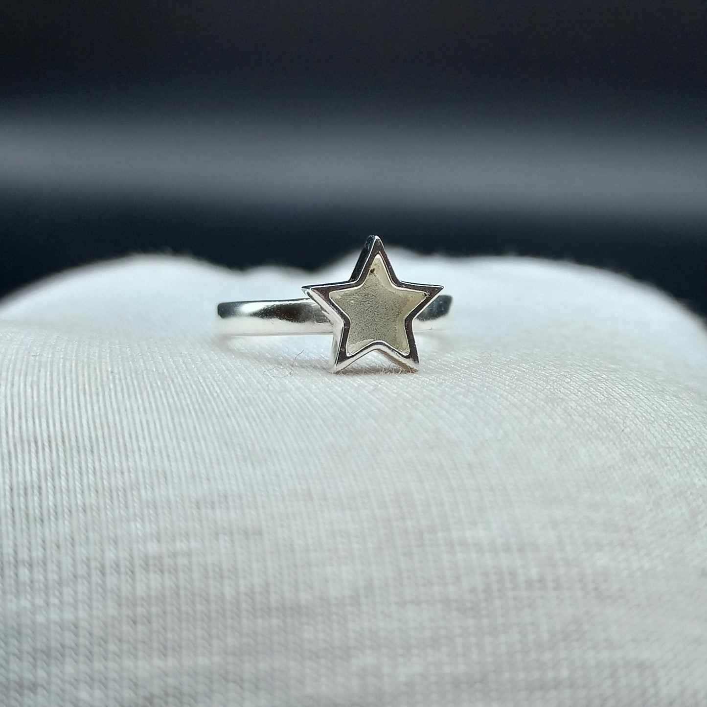Solid 925 Sterling Silver Star Shape 7mm Bezel Setting Semi-Mount Blank Setting Ring Good For Resin & Ashes Work DIY Jewelry