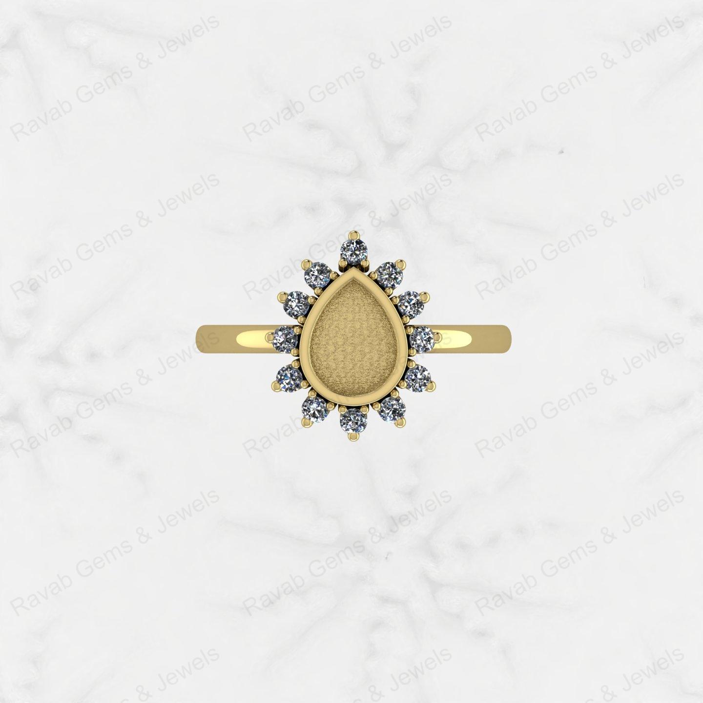 Top Quality 925 Sterling Silver 6x8mm Shape Semi Mount Blank Setting Ring Good for Resin & Ashes Work Keepsake Fine Jewelry