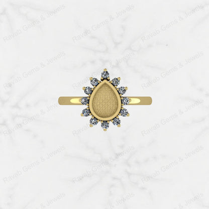 Top Quality 925 Sterling Silver 6x8mm Shape Semi Mount Blank Setting Ring Good for Resin & Ashes Work Keepsake Fine Jewelry