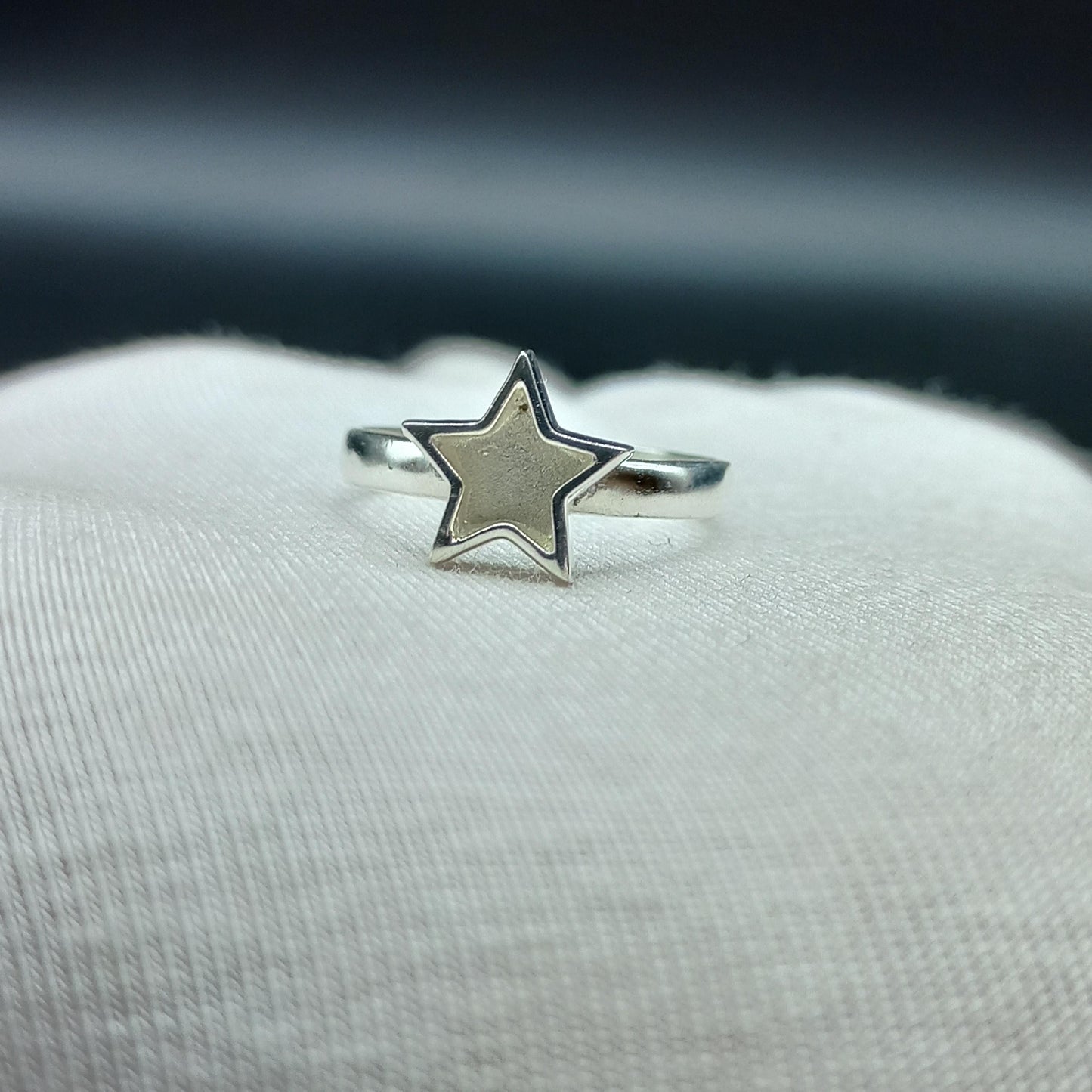 Solid 925 Sterling Silver Star Shape 7mm Bezel Setting Semi-Mount Blank Setting Ring Good For Resin & Ashes Work DIY Jewelry
