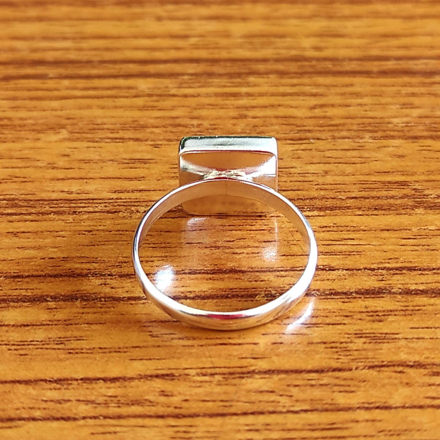 Superb 925 Sterling Silver 10mm Square Shape Semi-Mount Blank Setting Ring Good For Ashes & Resin Fill Keepsake DIY Fine Jewelry
