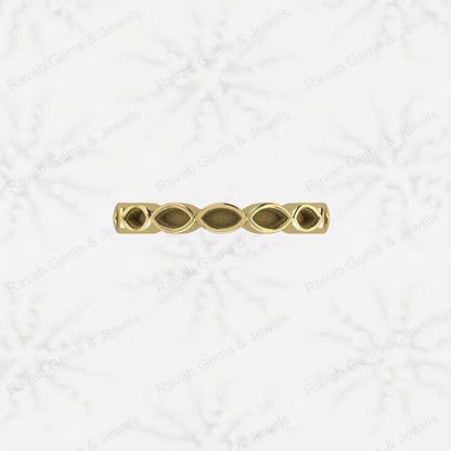 Best Quality Genuine 925 Sterling Silver 2x4mm Marquise Semi Mount Blank Setting Ring for Breastmilk & Keepsake Fine Jewelry