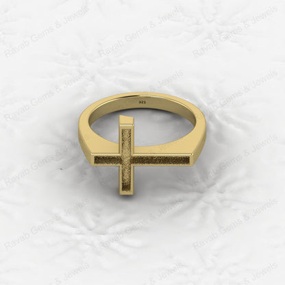 Best Quality 925 Sterling Silver Holy Cross Semi Mount Blank Setting Ring Good for Gemstone Findings & Components Fine Jewelry