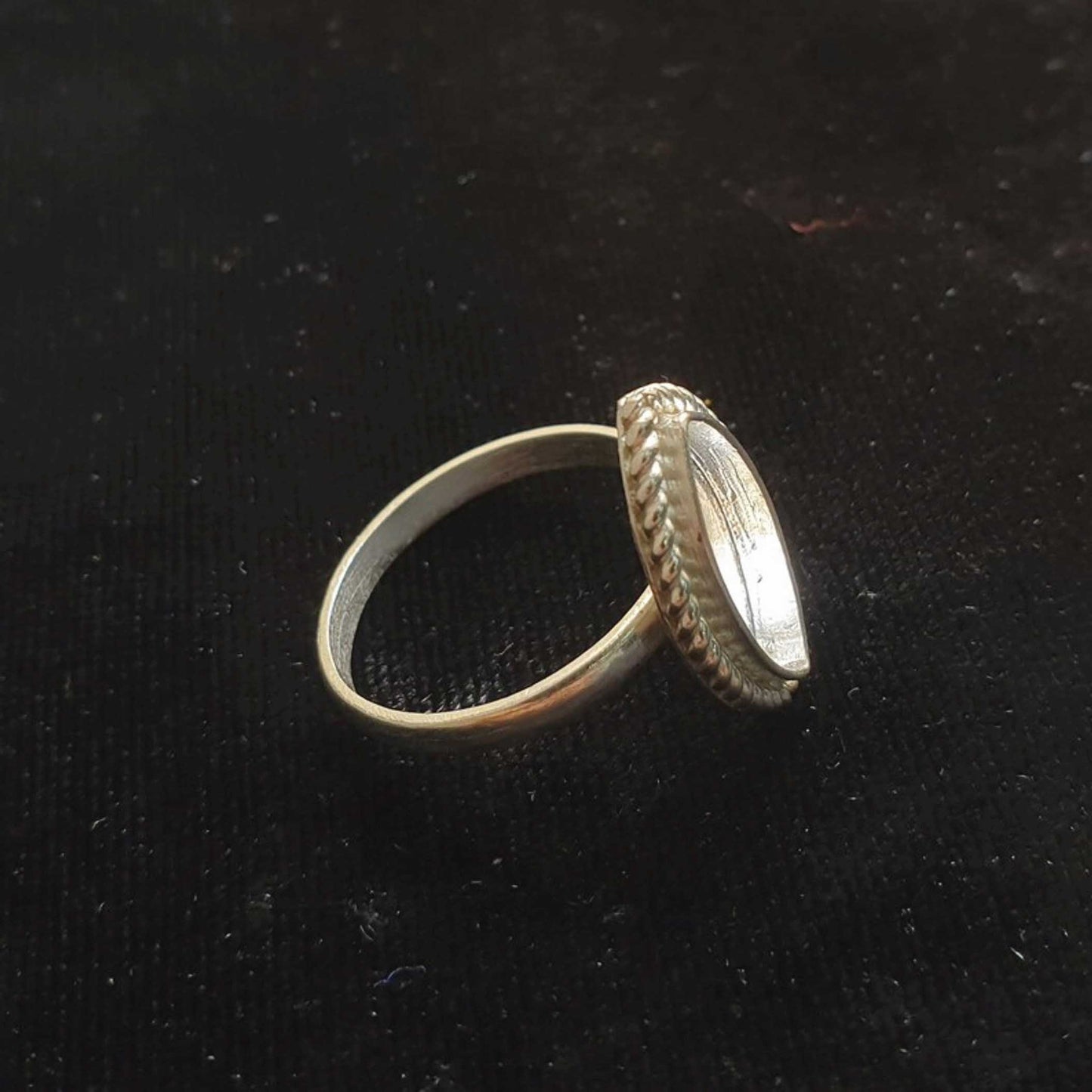 Solid 925 Sterling Silver Marquise Blank Component Bezel Cup Setting Semi-Mount Blank Setting Simple Band Fine Ring For Women