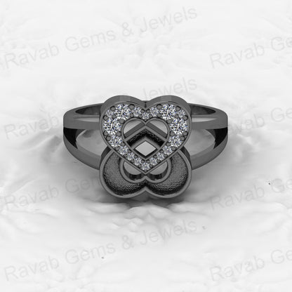 Top Quality Solid 925 Sterling Silver 18k Gold Filled Semi Mount Ring Good for Ashes & Resin Work Breastmilk Keepsake Jewelry