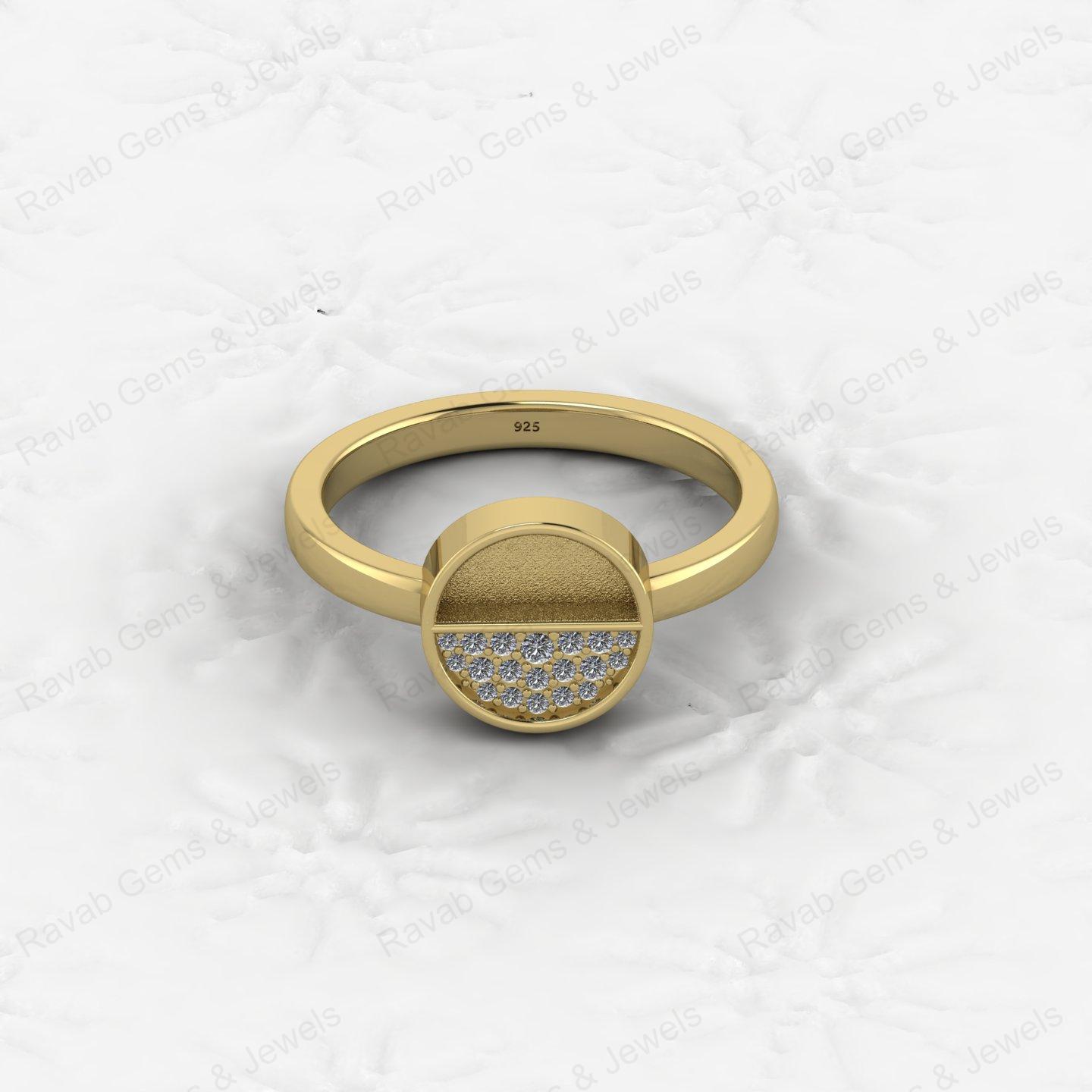 High Quality Genuine Silver Jewelry Components Half Round Semi Mount Blank Setting Ring Ornament for Women
