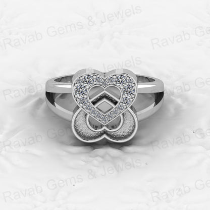 Top Quality Solid 925 Sterling Silver 18k Gold Filled Semi Mount Ring Good for Ashes & Resin Work Breastmilk Keepsake Jewelry