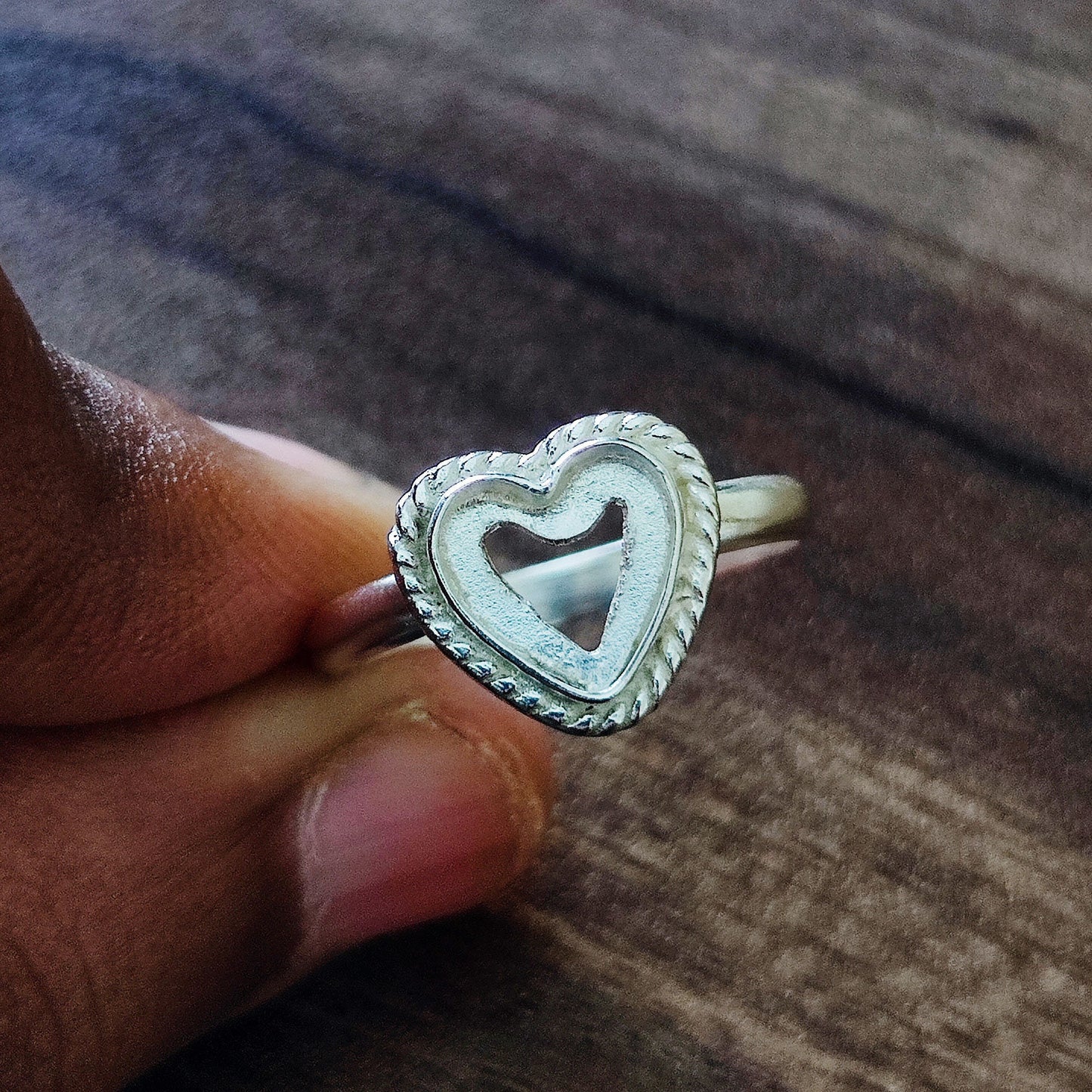 Top Quality Genuine 925 Sterling Silver Heart Shape 7mm Semi-Mount Blank Setting Empty Ring For Women Fine Handmade Jewelry