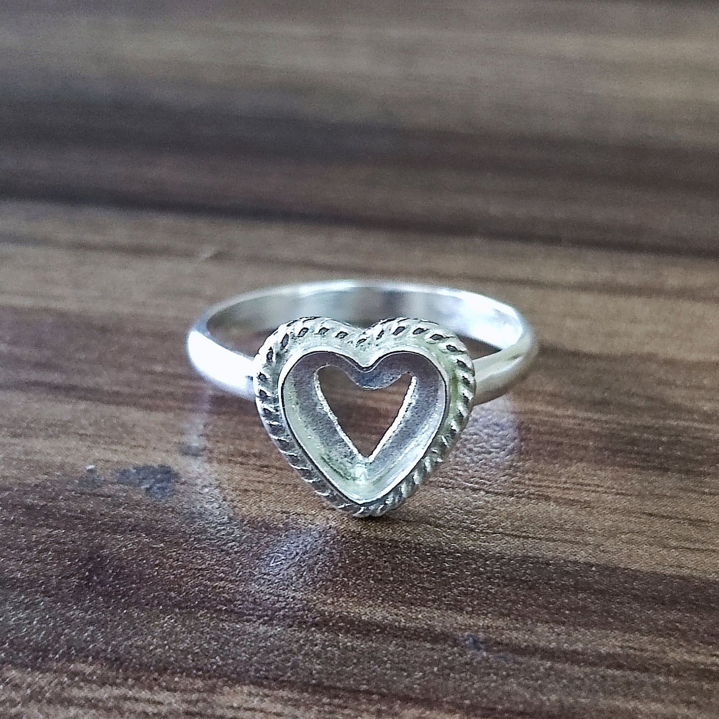 Top Quality Genuine 925 Sterling Silver Heart Shape 7mm Semi-Mount Blank Setting Empty Ring For Women Fine Handmade Jewelry