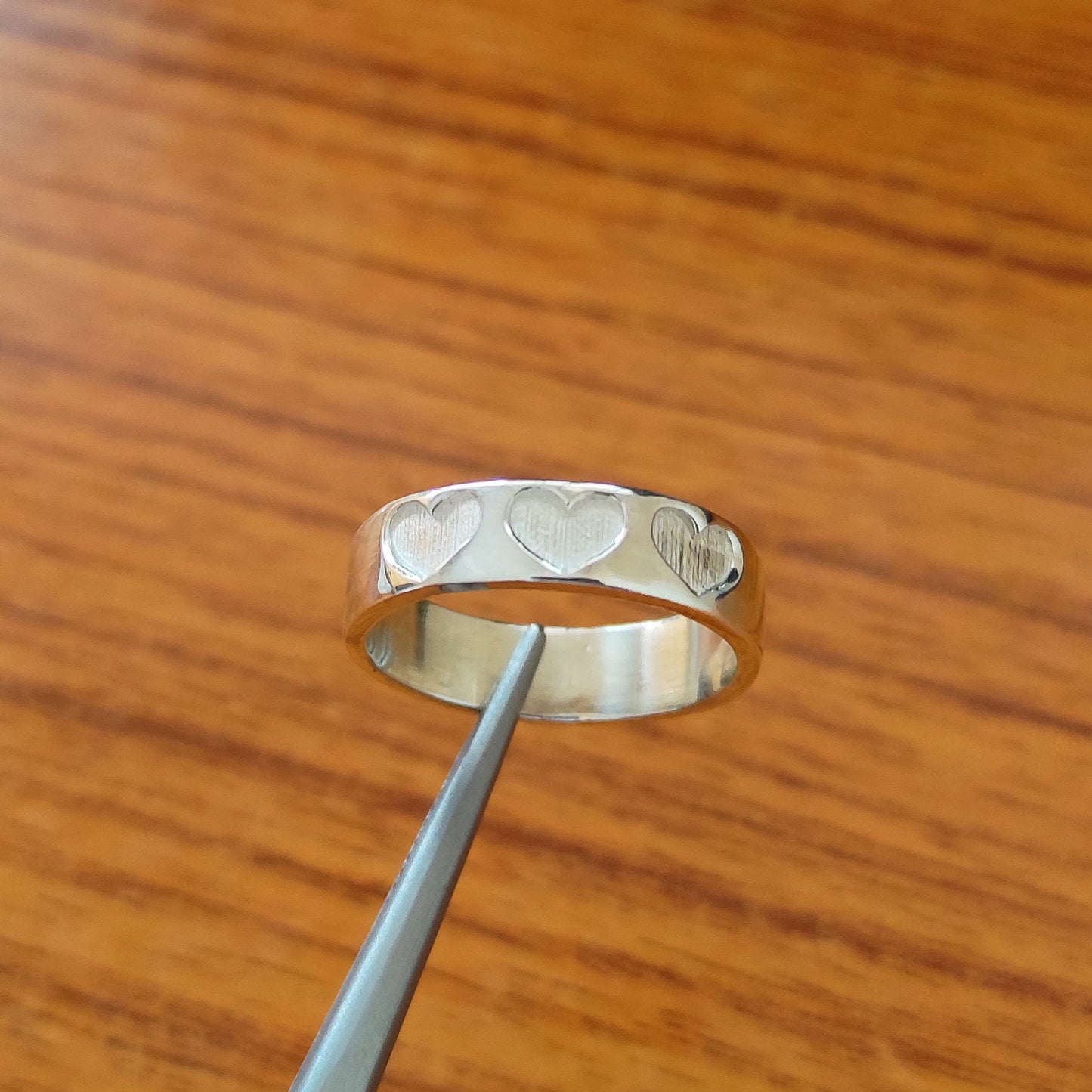 925 Sterling Silver 5mm Heart Shape Band Semi-Mount Blank Setting Ring Good For Ashes & Resin Fill Keepsake DIY Fine Jewelry