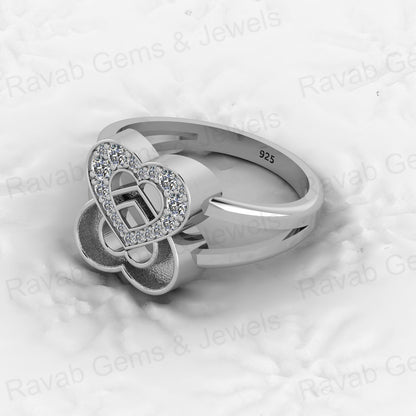 Top Quality Solid 925 Sterling Silver 18k Gold Filled Semi Mount Ring Good for Ashes & Resin Work Breastmilk Keepsake Jewelry