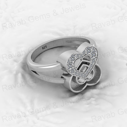 Top Quality Solid 925 Sterling Silver 18k Gold Filled Semi Mount Ring Good for Ashes & Resin Work Breastmilk Keepsake Jewelry