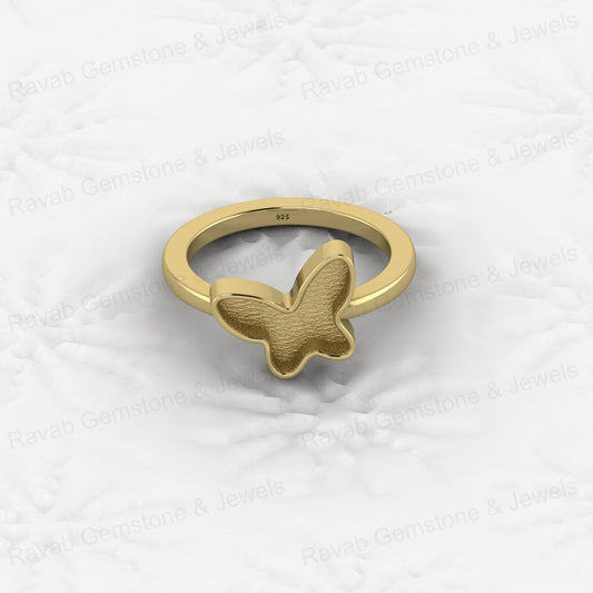 Superb Quality 925 Sterling Silver 11x13mm Fancy Semi Mount Blank Set Butterfly Ring for Breastmilk Keepsake Charming Jewelry
