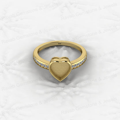 Top Quality 925 Sterling Silver 6x8mm Shape Semi Mount Blank Setting Ring Good for Resin & Ashes Work Keepsake Fine Jewelry