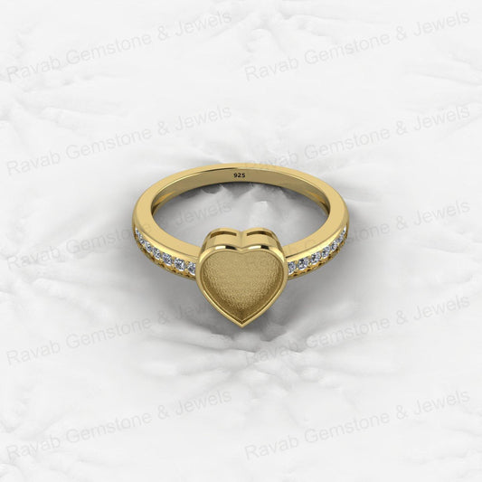 Top Quality 925 Sterling Silver 6x8mm Shape Semi Mount Blank Setting Ring Good for Resin & Ashes Work Keepsake Fine Jewelry