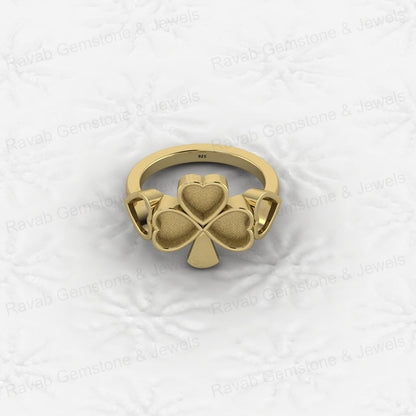 Excellent Quality 925 Sterling Silver 6mm Heart Semi Mount Breastmilk Keepsake Shamrock Clover Ring Jewelry Findings Components