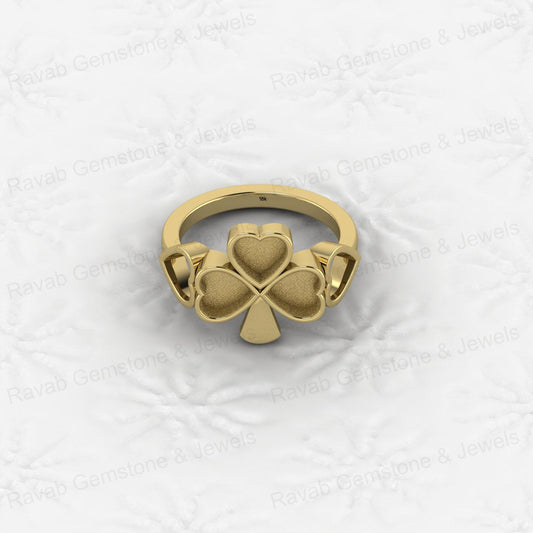 Excellent Quality 925 Sterling Silver 6mm Heart Semi Mount Breastmilk Keepsake Shamrock Clover Ring Jewelry Findings Components