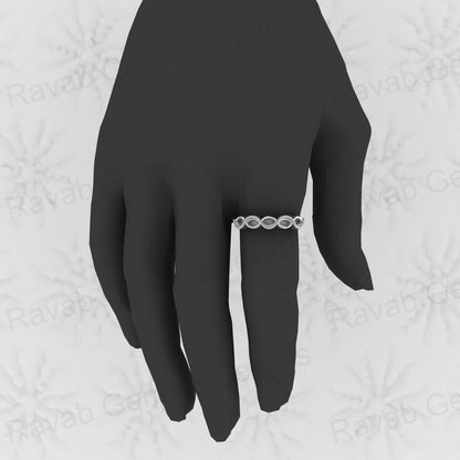 Genuine Solid 925 Sterling Silver Half Eternity Semi Mount Blank Setting Ring Good for Ashes & Resin Work Breastmilk Jewelry