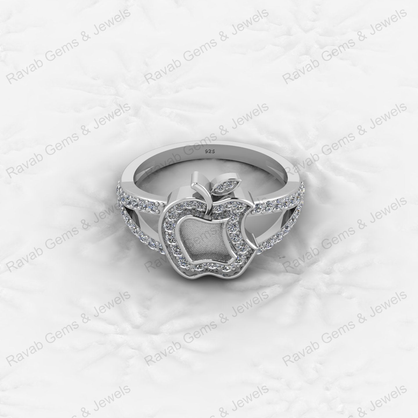 925 Silver Round 8mm Semi Mount Blank Setting Ring for Gemstone Ashes & Resin Findings & Wedding Gift Jewelry