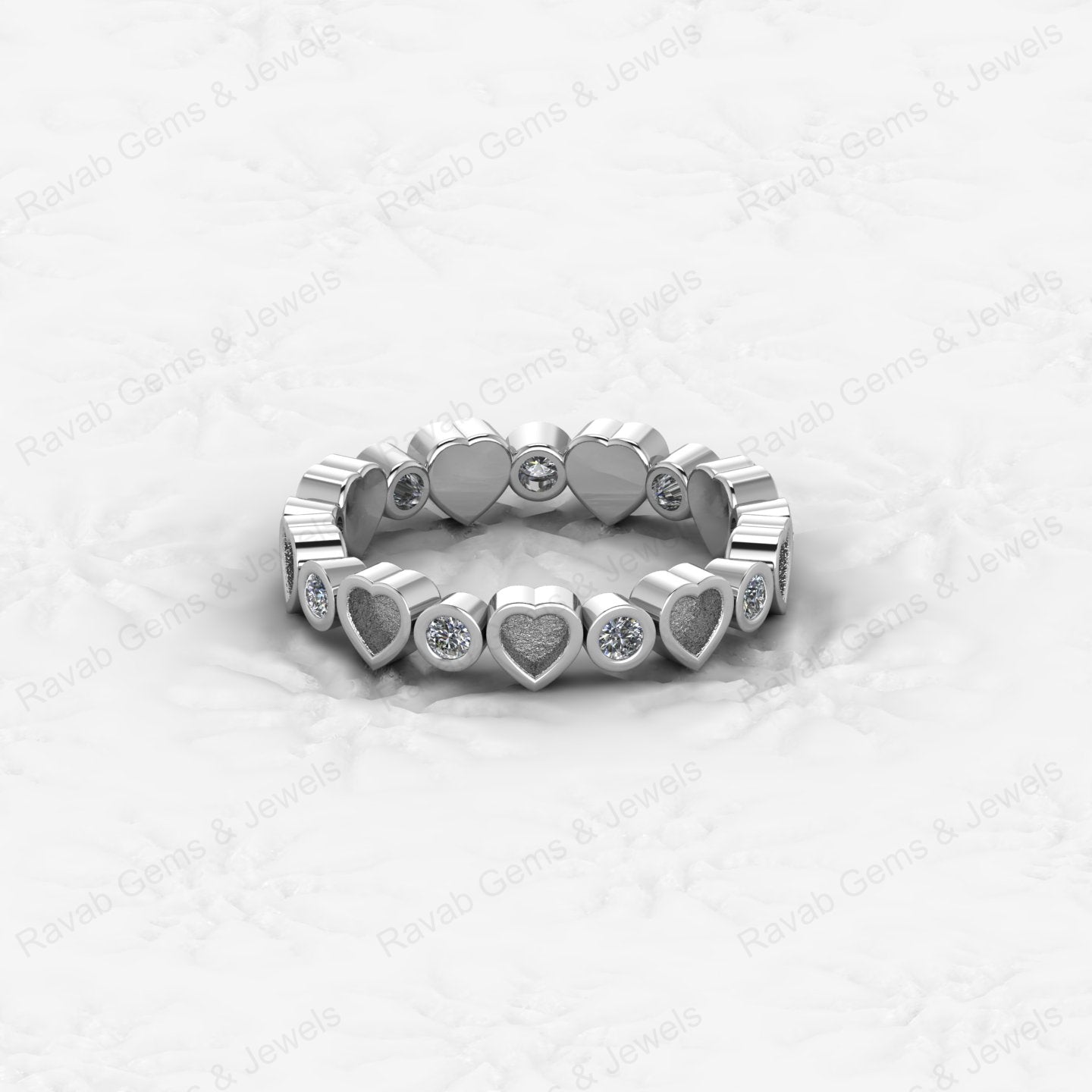 New Arrival Genuine 925 Silver 3mm Heart With CZ Semi Mount Blank Setting Ring for Breastmilk & Keepsake Customized Jewelry