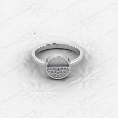 High Quality Genuine Silver Jewelry Components Half Round Semi Mount Blank Setting Ring Ornament for Women