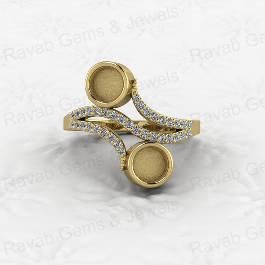 Solid 925 Sterling Silver 5M Circle Semi Mount Wedding Ring Good Ashes Resin Work Breastmilk Jewelry with Breastmilk Jewelry
