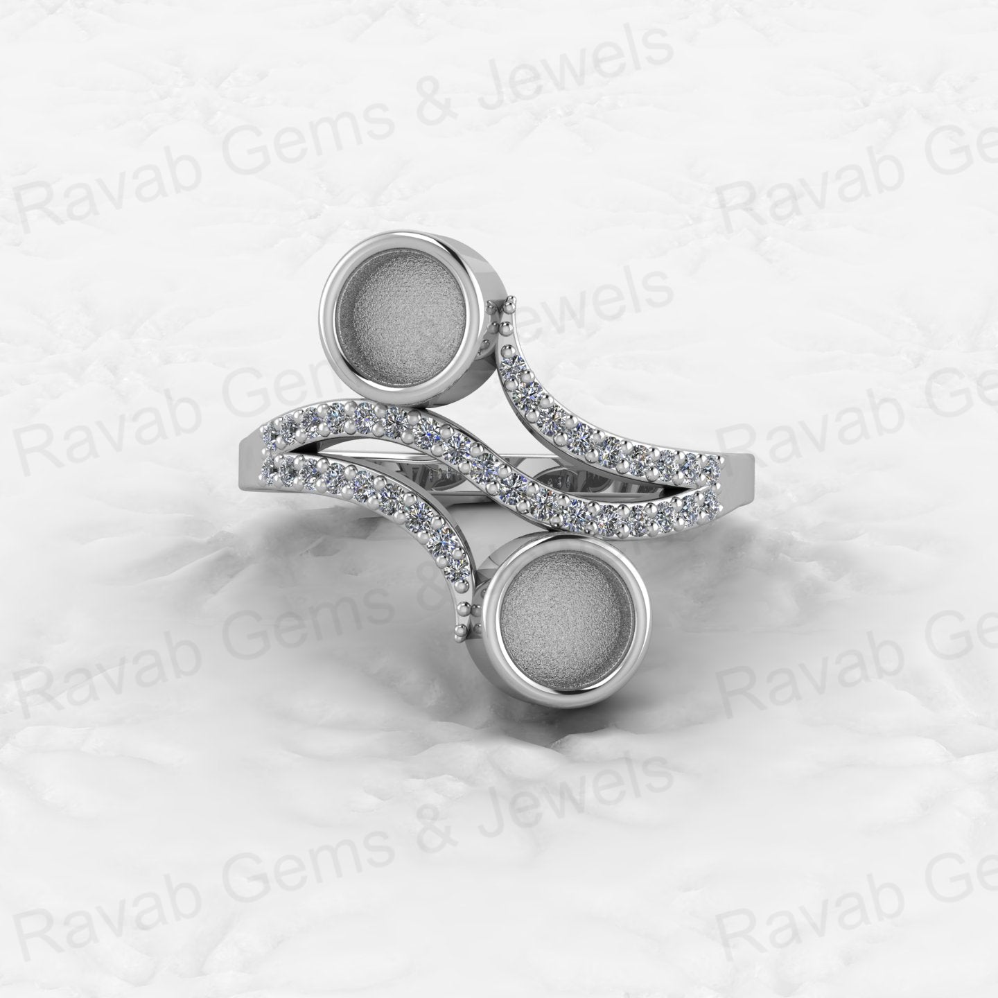 Solid 925 Sterling Silver 5M Circle Semi Mount Wedding Ring Good Ashes Resin Work Breastmilk Jewelry with Breastmilk Jewelry