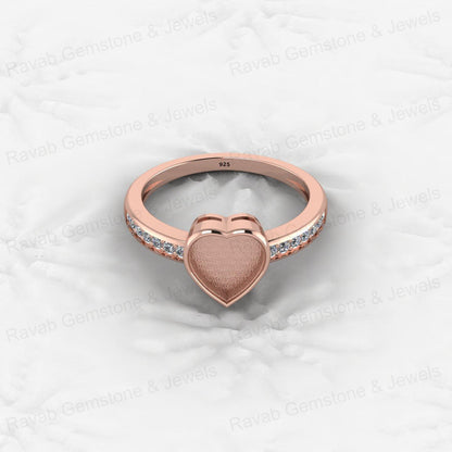 Top Quality 925 Sterling Silver 6x8mm Shape Semi Mount Blank Setting Ring Good for Resin & Ashes Work Keepsake Fine Jewelry