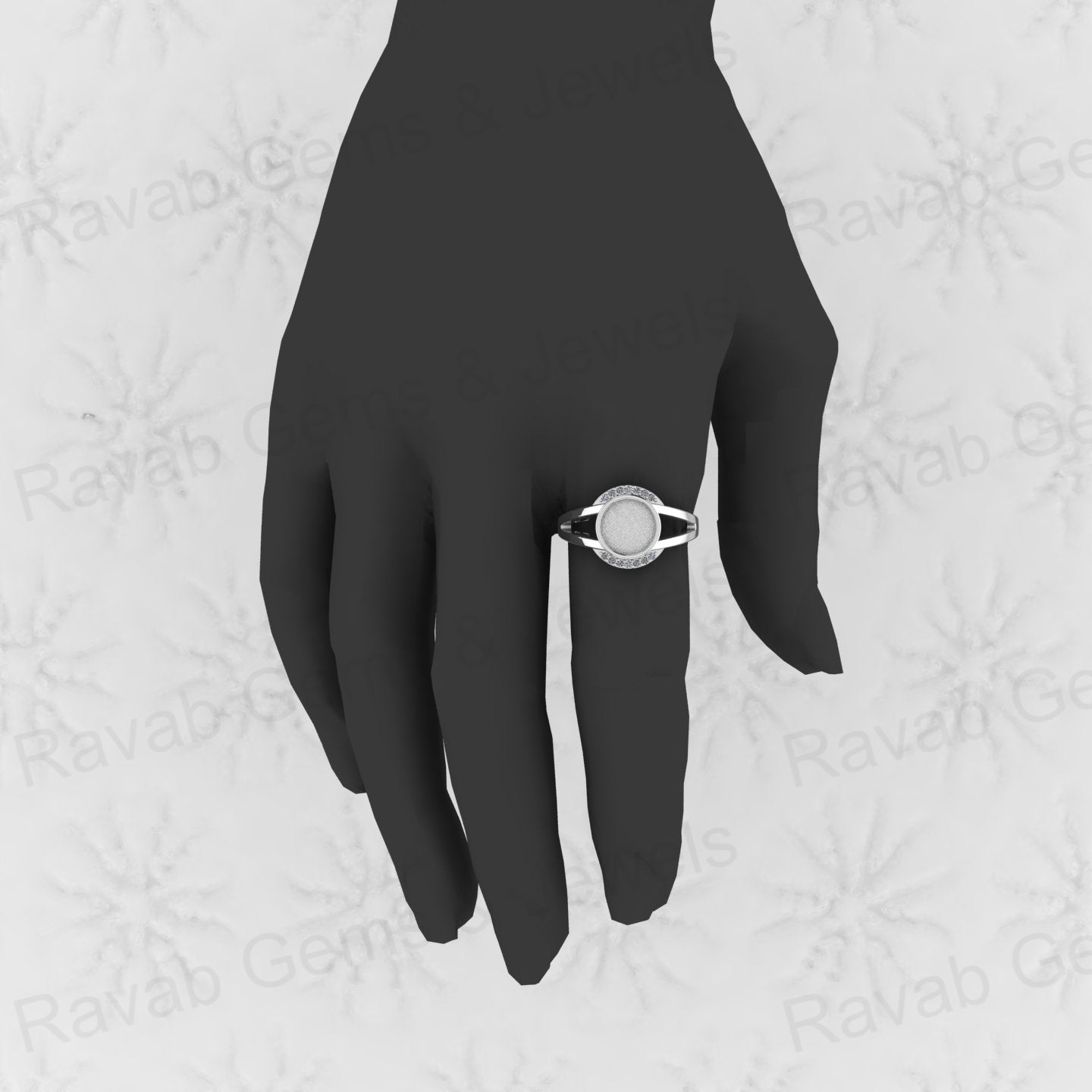 Top Selling Solid 925 Sterling Silver 8mm Round Blank Setting Semi-mount Ring Good for Ashes & Resin Work Breastmilk Jewelry