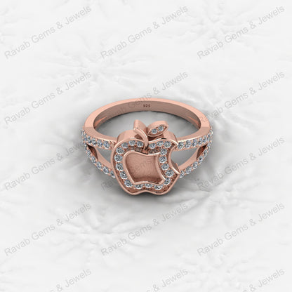 925 Silver Round 8mm Semi Mount Blank Setting Ring for Gemstone Ashes & Resin Findings & Wedding Gift Jewelry