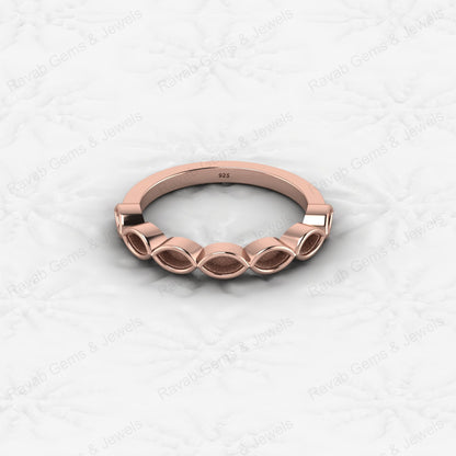 Best Quality Genuine 925 Sterling Silver 2x4mm Marquise Semi Mount Blank Setting Ring for Breastmilk & Keepsake Fine Jewelry