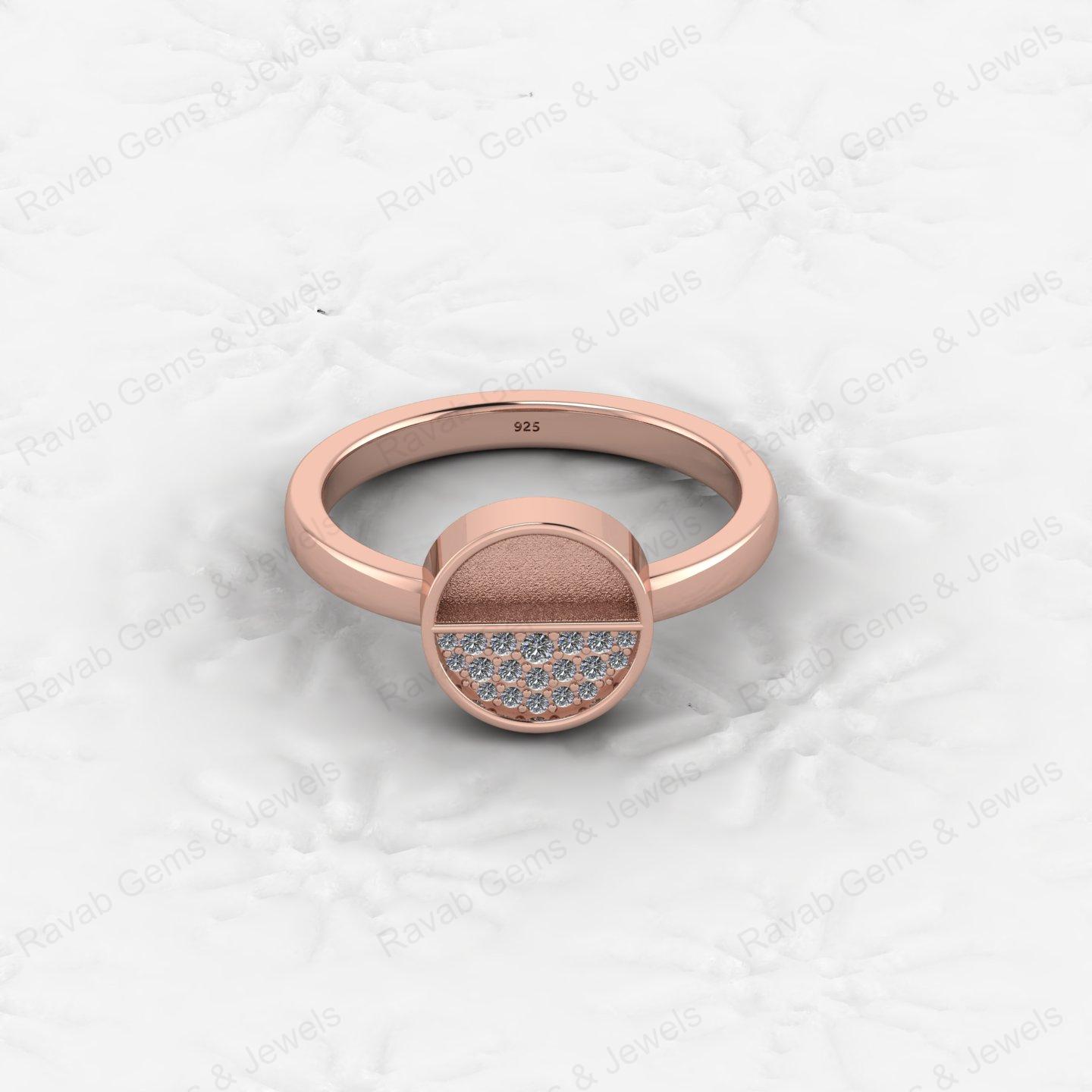 High Quality Genuine Silver Jewelry Components Half Round Semi Mount Blank Setting Ring Ornament for Women