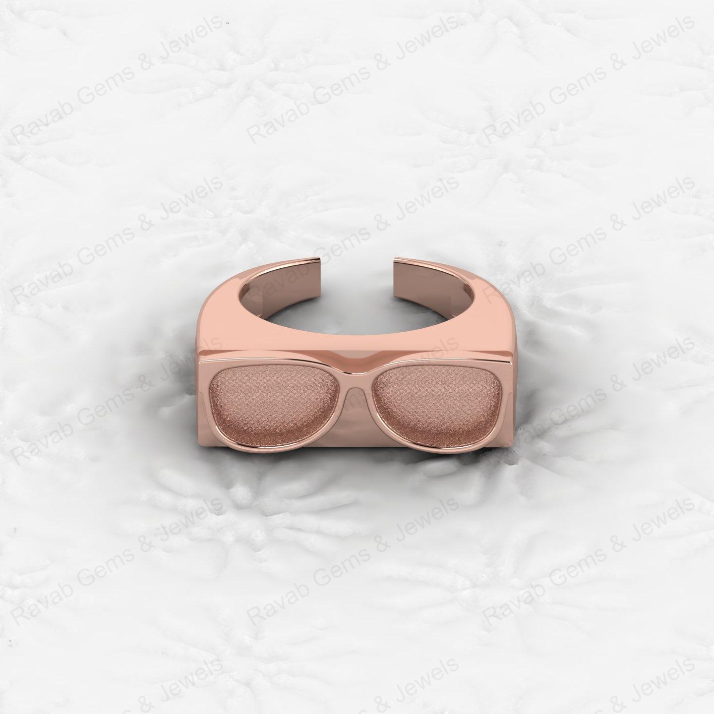 Superb Solid 925 Sterling Silver Goggles Design Semi Mount Blank Setting Ring Good for Ashes & Resin Work Breastmilk Jewelry