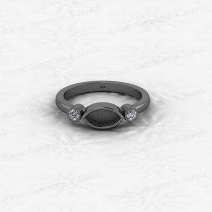 Summer Sale 925 Silver 2x4mm Marquise With CZ 2mm Semi Mount Blank Dainty Ring for Breastmilk Keepsake Fine Jewelry for Women