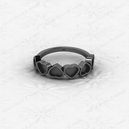 High Quality Genuine 925 Sterling Silver 5mm Trillion Black Setting Ring Handmade Ashes Resin Work Jewelry Findings