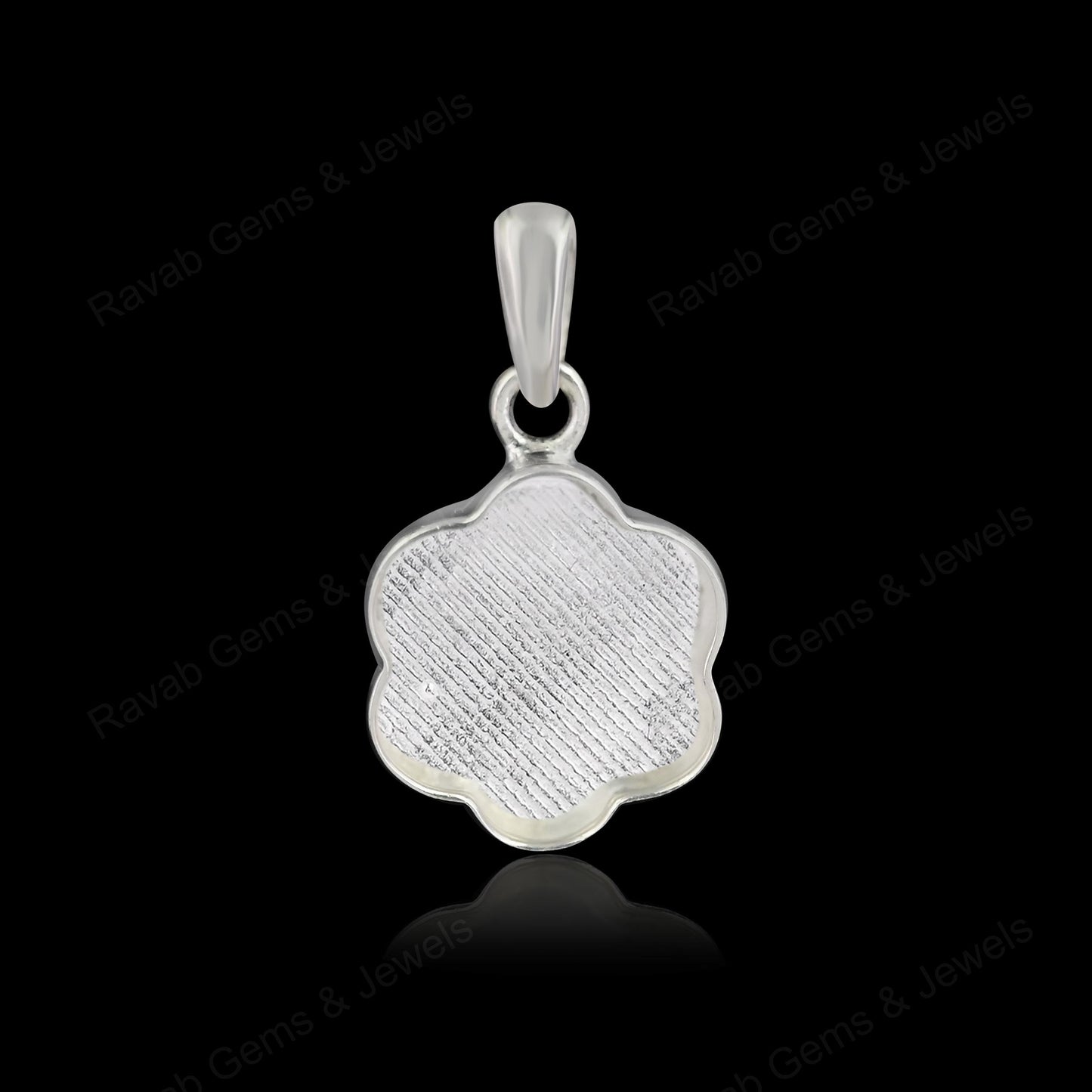 High Quality Solid 925 Silver 12mm Flower Blank Collet Semi Mount Charm Pendant Stone Setting For Jewelry Findings Components