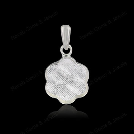 High Quality Solid 925 Silver 12mm Flower Blank Collet Semi Mount Charm Pendant Stone Setting For Jewelry Findings Components