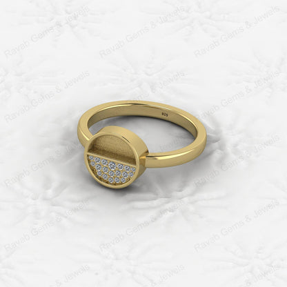 High Quality Genuine Silver Jewelry Components Half Round Semi Mount Blank Setting Ring Ornament for Women