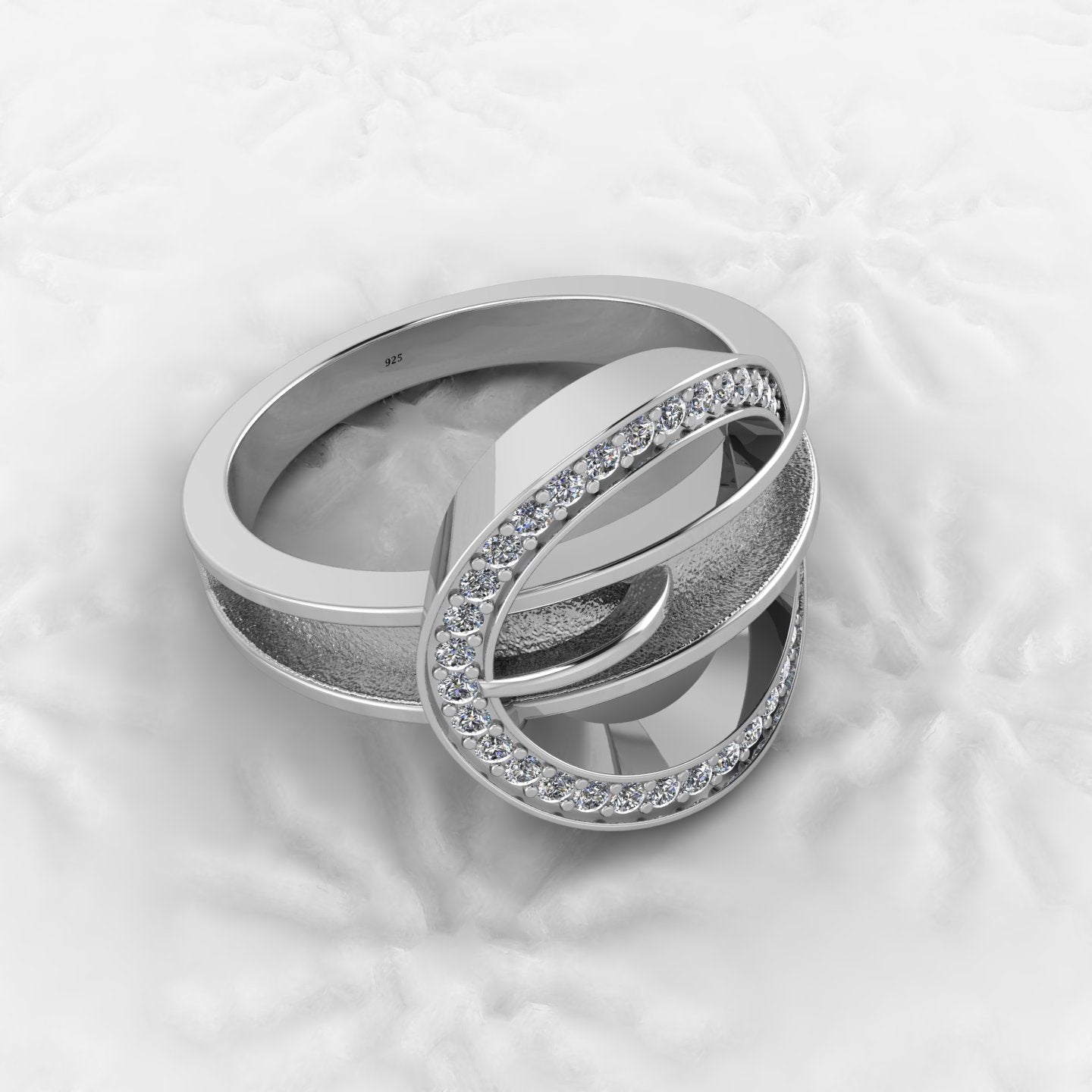 Genuine 925 Solid Sterling Silver 3mm Round Semi Mount Blank Setting Swirl Ring for Breastmilk & Keepsake Resin Ceramic Jewelry