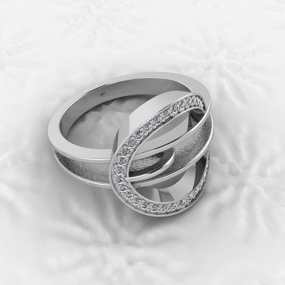Genuine 925 Solid Sterling Silver 3mm Round Semi Mount Blank Setting Swirl Ring for Breastmilk & Keepsake Resin Ceramic Jewelry
