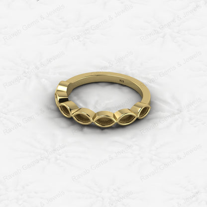 Best Quality Genuine 925 Sterling Silver 2x4mm Marquise Semi Mount Blank Setting Ring for Breastmilk & Keepsake Fine Jewelry