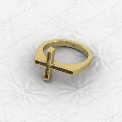 Best Quality 925 Sterling Silver Holy Cross Semi Mount Blank Setting Ring Good for Gemstone Findings & Components Fine Jewelry