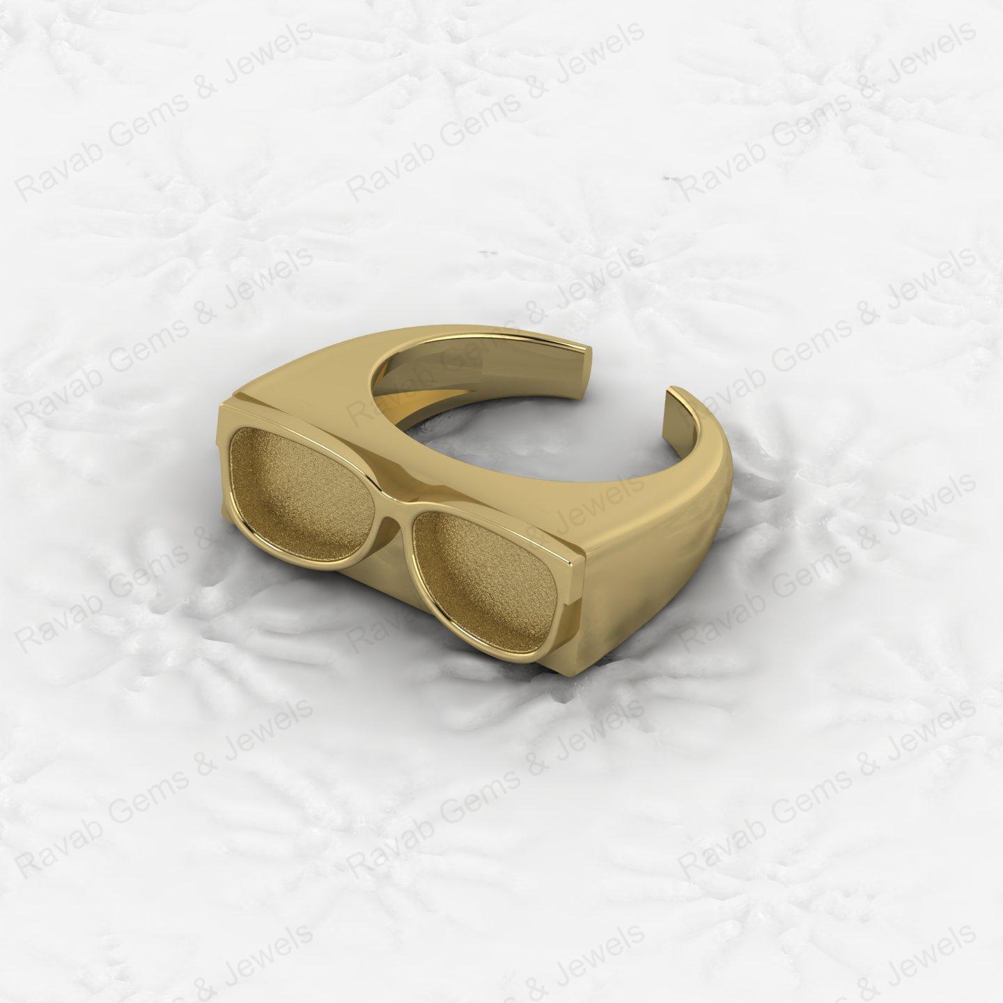 Superb Solid 925 Sterling Silver Goggles Design Semi Mount Blank Setting Ring Good for Ashes & Resin Work Breastmilk Jewelry