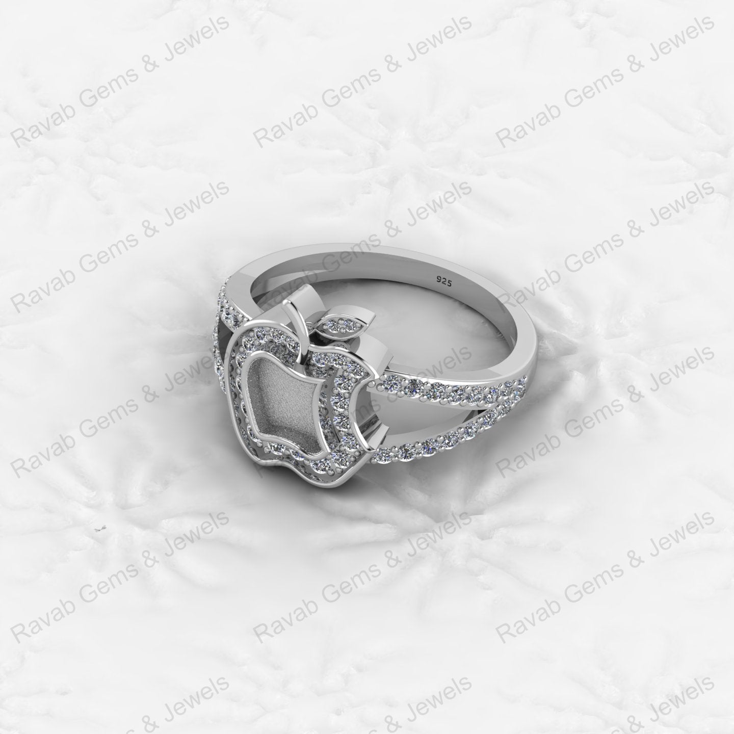 925 Silver Round 8mm Semi Mount Blank Setting Ring for Gemstone Ashes & Resin Findings & Wedding Gift Jewelry